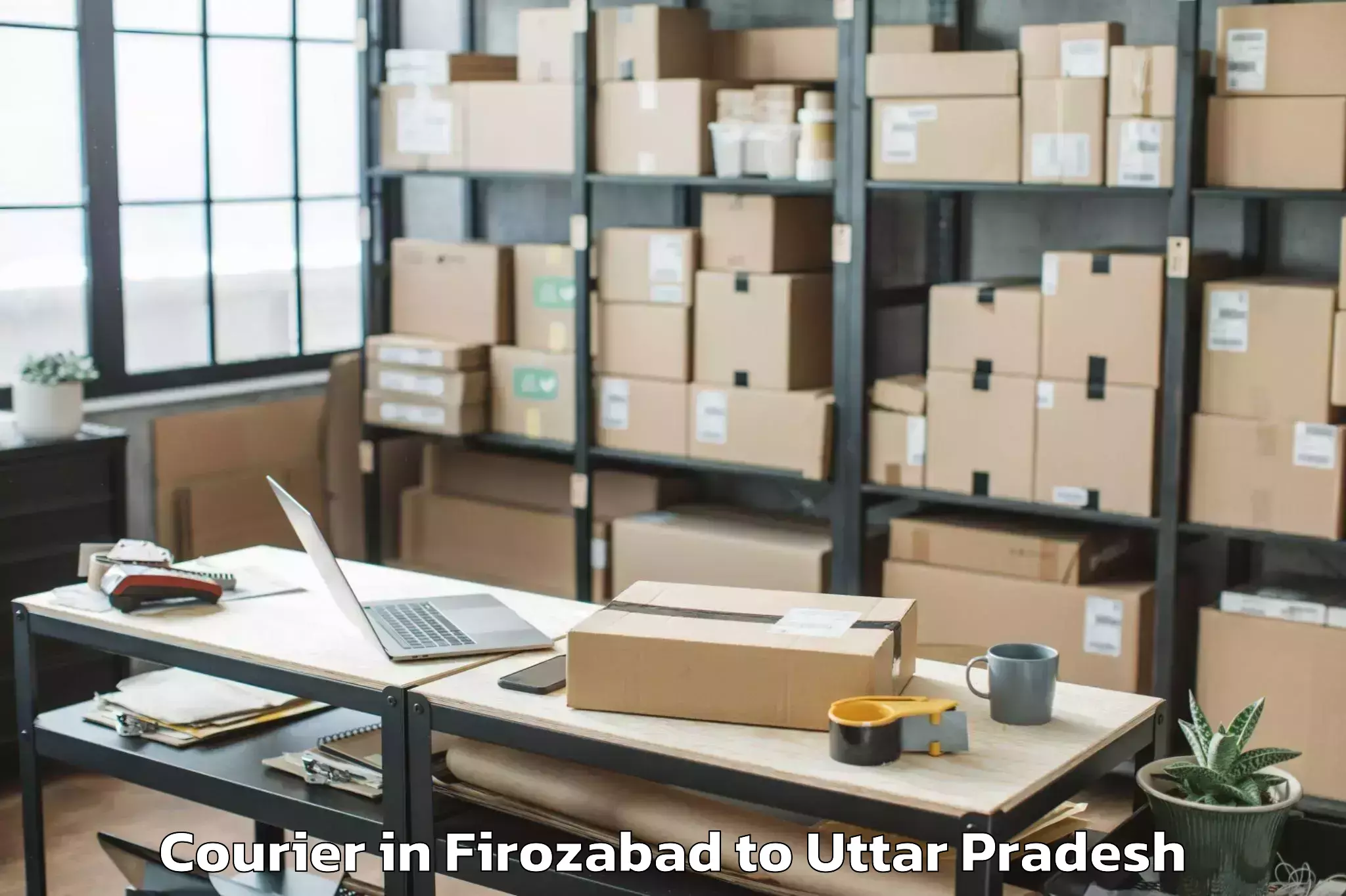 Top Firozabad to Bilsi Courier Available